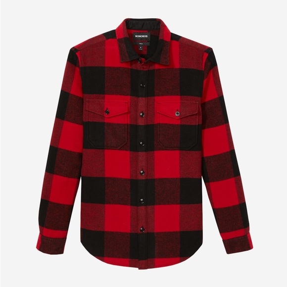 Bonobos Slim Fit Wool Over-shirt Button down Size Medium - Picture 1 of 5